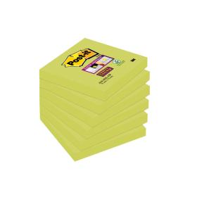 Samolepicí bločky Post-it silně lepící - 76 mm x 76 mm / 90 lístků / neon zelená