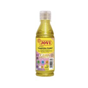 Tekuté temperové barvy JOVI PREMIUM v lahvi - 250 ml / glitr žlutá