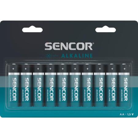 Baterie Sencor alkalické - baterie tužková AA / 10 ks