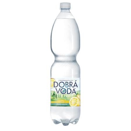 Dobrá voda s příchutí - citrón / jemně perlivá / 1,5 l