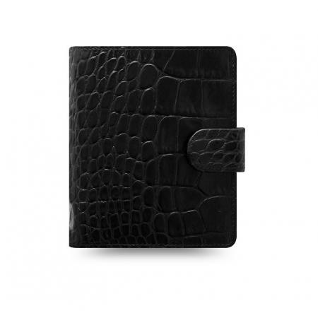 Filofax Classic Croc A7 kapesní týdenní černá