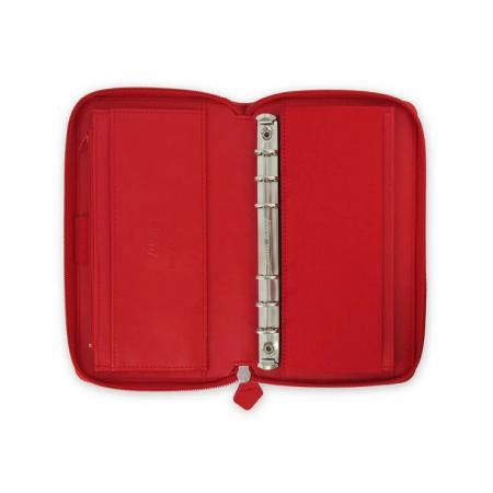 Diář Filofax Saffiano -  compact / ZIP / červená