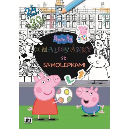 Omalovánky se samolepkami A4 - Prasátko Peppa