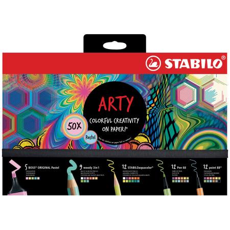 Kreativní sada Pastel STABILO® ARTY - 50 ks