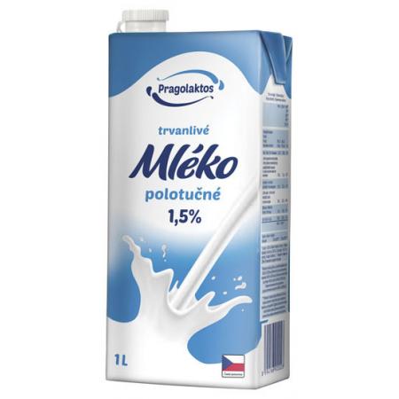 Mléko s uzávěrem -  polotučné / 1 l