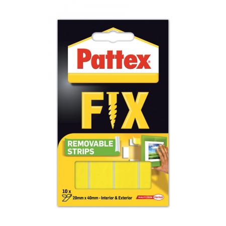 Montážní oboustranné proužky Pattex Super Fix  -  4 x 2 cm / 10 ks