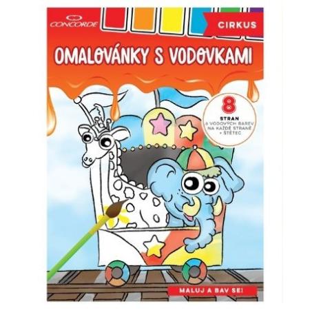 Omalovánky A4 s vodovkami - Cirkus