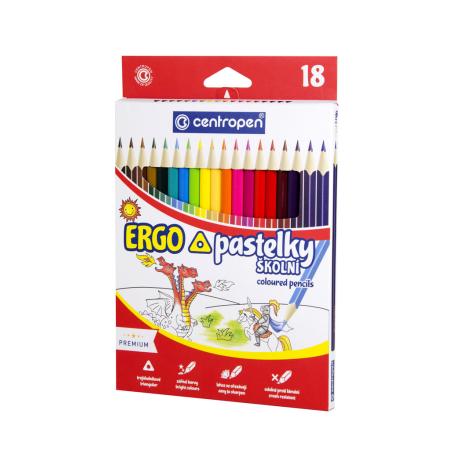 Pastelky Centropen ERGO - 18 barev