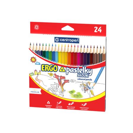 Pastelky Centropen ERGO - 24 barev