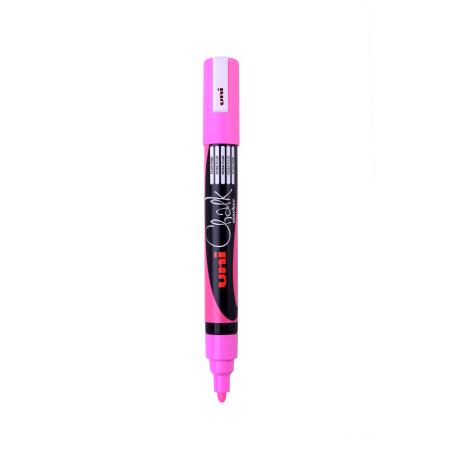 Popisovač křídový UNI Chalk Marker PWE-5M - fluo růžová