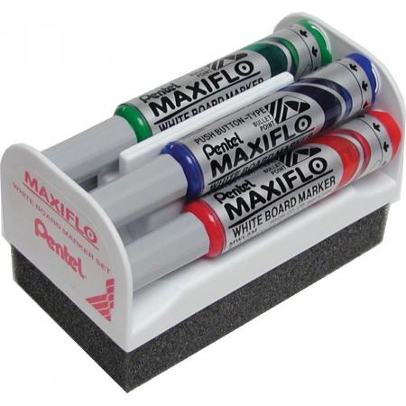 Popisovač Pentel MAXIFLO MWL5M  -  sada 4 ks + houbička