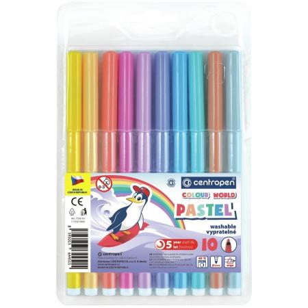 Popisovače Centropen vypratelné 7550/10 10 ks Pastel