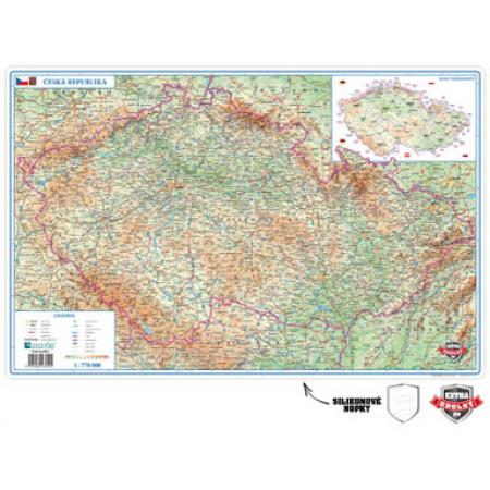 Pracovní podložky dekorované  -  jednostranná / mapa Česká republika