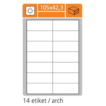 Print etikety A4 PLUS pro laserový a inkoustový tisk - 105 x 42,3 mm (14 etiket / arch)