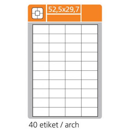 Print etikety A4 PLUS pro laserový a inkoustový tisk - 52,5 x 29,7 mm (40 etiket / arch)