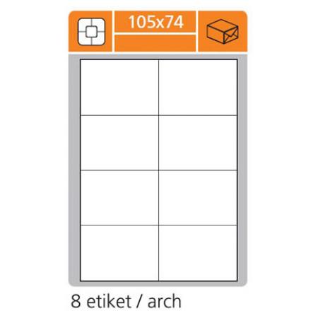 Print etikety A4 pro  laserový a inkoustový tisk - 105 x 74 mm (8 etiket / arch)