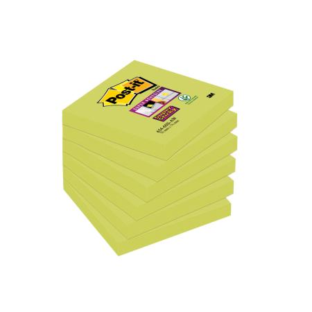 Samolepicí bločky Post-it silně lepící - 76 mm x 76 mm / 90 lístků / neon zelená