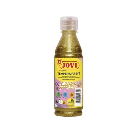 Tekuté temperové barvy JOVI PREMIUM v lahvi - 250 ml / glitr zlatá