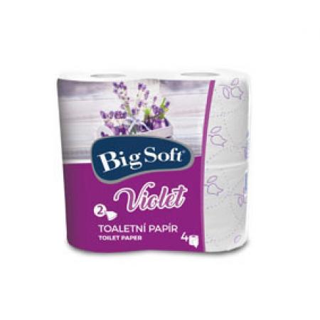 Toletní papír Big Soft Violet - dvouvstvý / bílá