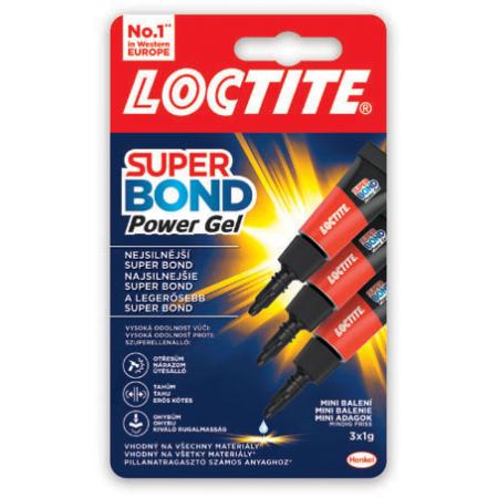 Vteřinové lepidlo Loctite - Super Bond POWER GEL MINI 3 x 1 g