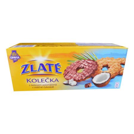 Zlaté kolečka s kokosem  -  polomáčené